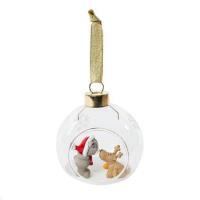 Tatty Teddy & Reindeer Me to You Christmas Glass Bauble Extra Image 1 Preview